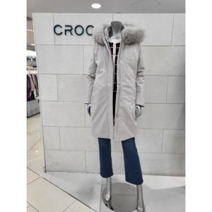 [크로커다일레이디]폭스퍼 후드탈착 덕다운패딩CLEWDW210-BE_BP