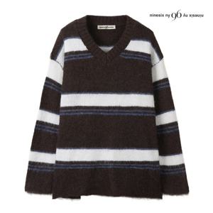 [나인식스뉴욕(영캐릭터)]V넥 도톰 라인 니트 NPBKP001M0