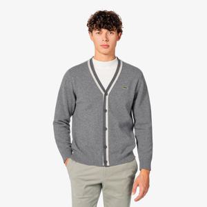 라코스테 공식 남성 브이넥 방모 가디건 AH660E-55N CCA