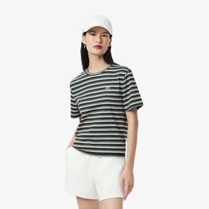라코스테 공식 여성 멀티 스트라이프 반팔 티셔츠 TF7574-55N AIG