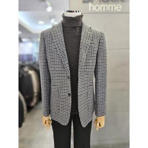 바쏘옴므 세이브존03 바쏘옴므 남자 가을 겨울 그레이 체크 스트레치 자켓 WSAFY3JS16A