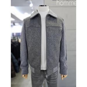 바쏘옴므 세이브존03 바쏘옴므 남성 그레이 울  구스 배색 점퍼 WSAFZ4UA08A