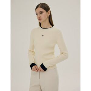 나이스클랍 배색레이어드골지니트탑 N254PWKA54