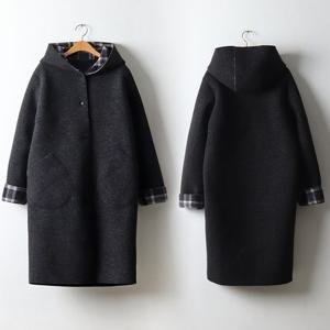 [아이우먼]위쉬몰 BG 체크안감후드울코트(J547H510) 빅사이즈