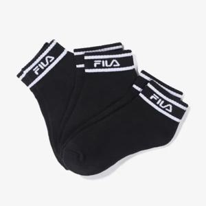 휠라양말 GQT FS3SCG3320X-BLK Essential 스포츠앵클 3번들