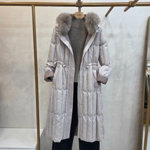 [크레송]후드 폭스  구스  롱패딩  NWCFDP55CDG