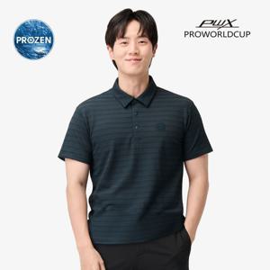 [프로월드컵]Q225-3323-1DE 남성 냉감 메쉬 반팔 카라티