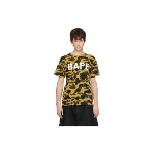 25 FW BAPE 남성 멀티컬러 퍼스트 카모 베이프 라인스톤 티셔츠 252546M213016