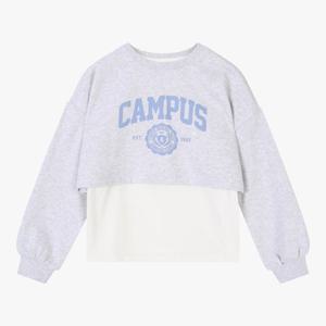 [유솔(아동)][유솔] 그래픽 크롭 나시세트 맨투맨 ULMA23T57