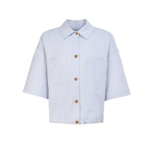 아떼 바네사브루노 25SS 블루 포켓배색 린넨 반팔자켓 WVJA5B227B1