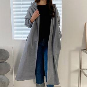 [나야홍]빅사이즈 511 기모후드오픈롱가디건 DPOV691