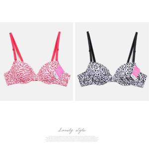 A컵 브라 와이어브래지어 호피브라