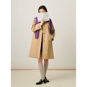 [빈폴레이디스]코튼 롱 맥 코트 - 베이지 (BF523TC01A)