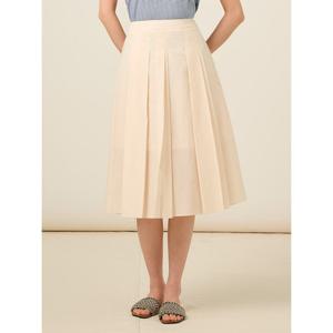 [빈폴레이디스]변형 플리츠 스커트 - 아이보리 (BF5427C060)