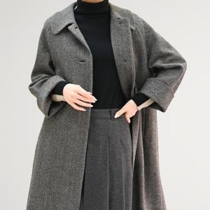 [비꼴리끄(여성)]울 헤링본 롱코트 B254WL3030