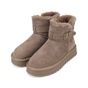 [바바라(슈즈)]소가죽 버클 디테일 여성 앵클 퍼부츠 3COLOR_BBI882BK