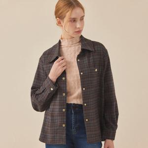 [매긴]스냅 체크 블라우스_PBMF5W1BL5041