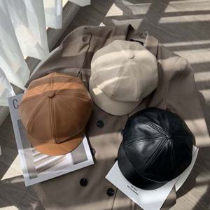 여성 패션 레더뉴스보이캡 헌팅캡 팔각모 남성 빵모자