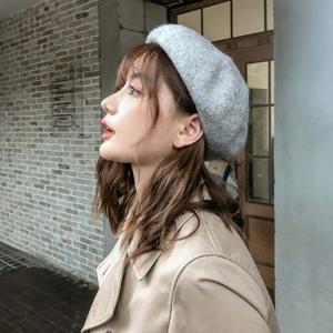 여성 울 혼방 빵모자 겨울 베레모 러블리 화가모자