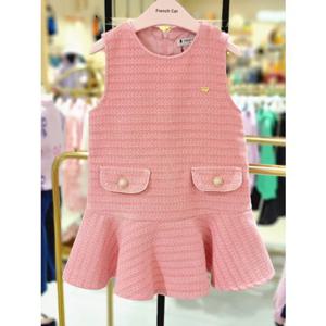 [프렌치캣 9D] 핑크 트위드 점퍼스커트 (Q45DAO110S)