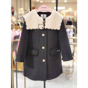 [프렌치캣 9D] 블랙 핸드메이드 코트 (Q45DAC030S)