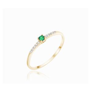 미니골드 14K [미니젬스] 티니 글로우 에메랄드 반지 MRM14299