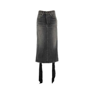 BALENCIAGA Black denim skirt 831713TSW67 1441