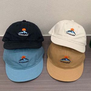 남여공용 태양 마운틴 자수 포인트 짧은 숏챙 볼캡