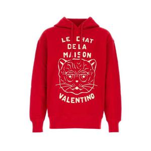VALENTINO GARAVANI Red cotton sweatshirt 7V3MF28NB33 BR3