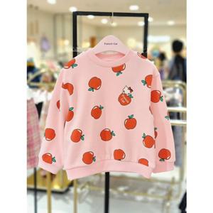 [프렌치캣 9D] 핑크 사과나염 맨투맨 티셔츠 (Q45DBT240S)