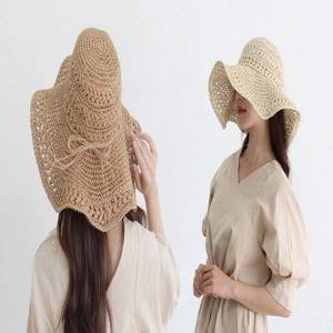 여름 해변 필수템 라피아햇 비치웨어 밀짚 모자 선캡