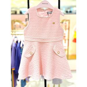 [프렌치캣 9D] 핑크트위드 조끼 원피스 (Q35DCO200S)