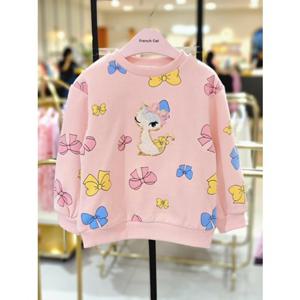 [프렌치캣 9D] 핑크 리본나염 티셔츠 (Q45DKT111S)