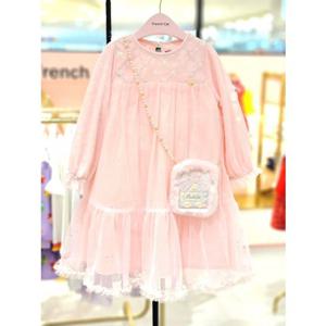 [프렌치캣 9D] 핑크 퍼 가방 원피스 (Q35DCO250S)