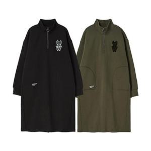 M 라이프워크반바지 CQK LW234OP808 여성) 부클자수 기모 반집업 원피스