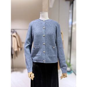 쉬즈미스 (SSKCDP42011) 울 글리터 시퀸 라운드넥 가디건