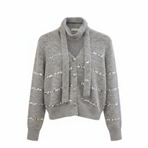 [페이지플린]목도리세트,스팽글 브이넥 가디건F5DSET504A