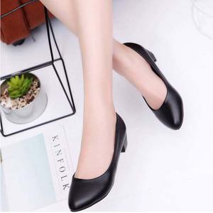 둥근앞코 면접 구두 낮은 굽 빅사이즈 정장 신발