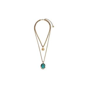 25 FW 로베르토 카발리 레이 오브 씨 프린트 로프 체인 네크리스 VKG002AM021 TP446121257