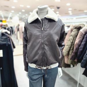 [KL]퍼 레더 자켓 KTJKPL0200_DG