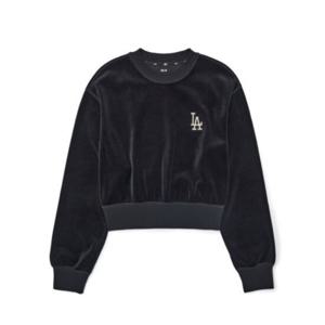 MLB긴팔티 JQT 3FMTB0924-07BKS 여성 베이직 벨벳 크롭 맨투맨