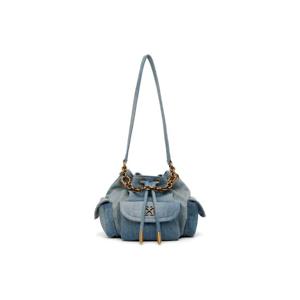 오프화이트 숄더백 블루 덤보 B 데님 버킷백 252607F048012