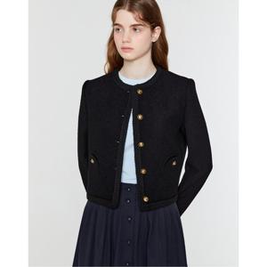 질스튜어트 뉴욕 여성 25SS 블랙 포켓 울혼방 자켓 WJJA5A700BK