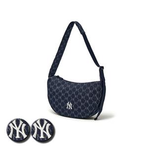 MLB 다이아 모노그램 데님 JQD 크로스백 3ACRMV45N