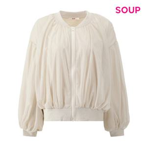 [숲]벌룬 소매 셔링 디테일 점퍼 S5BJP08