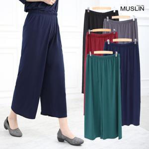 [모슬린]엄마옷 무지 와이드 통팬츠 MQG108067 마담/미시옷/중년여성의류/빅사이즈/50대/60대여성옷