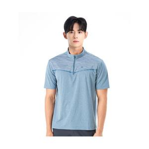 [콜핑] 2102TK559M 하이쿨 배색 텍스처 남성 반팔 반집업 티셔츠