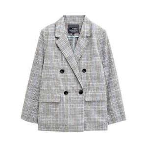 [에이치커넥트]여성 체크 더블 린넨자켓(3022211148125_412)