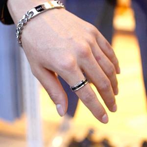 변색안되는 써지컬스틸 블랙 센터 반지 커플링 남자