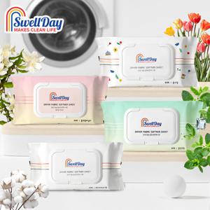 스웰데이 건조기 드라이 섬유 유연제 탈취 시트 80매X4팩